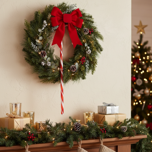 Décoration de Noël artificielle en forme de canne à sucre, 60 cm, lot de 3 | Floristik24.be