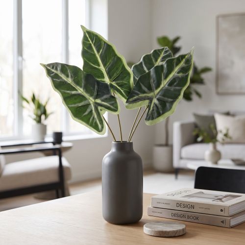 Alocasia Éléphant Oreille Flèche Feuille Plantes Artificielles Vert 55cm | Floristik24.be