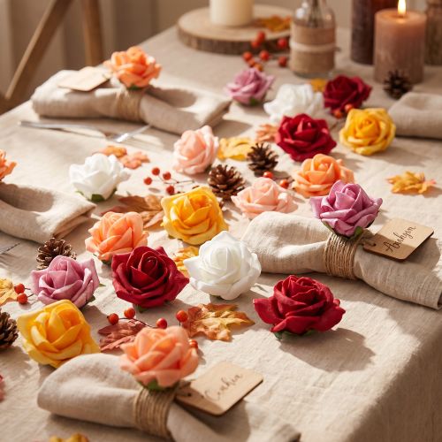 Mousse rose Ø4.5cm différentes couleurs 36pcs | Floristik24.be