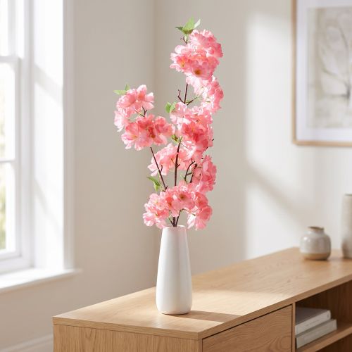 Article Branche de fleur de cerisier artificielle rose 103cm