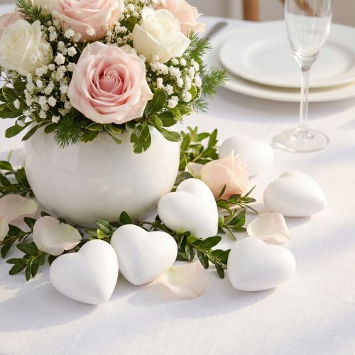Coeur en polystyrène 5cm arqué petit 10pcs | Floristik24.be