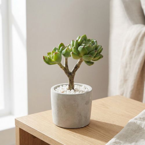 Succulente Echeveria artificielle Vert H15cm | Floristik24.be