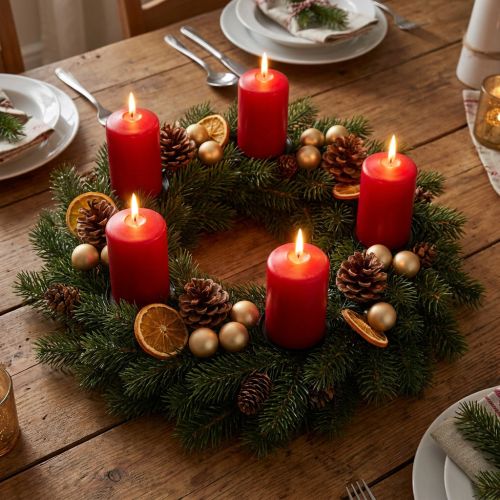 Couronne métal noir décoration de table fil de fer Ø30cm H3.5cm | Floristik24.be
