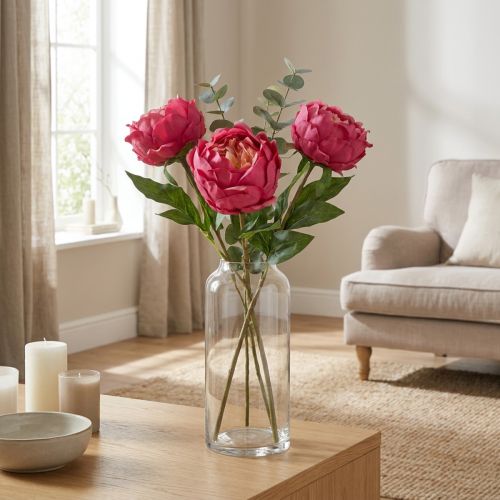 Article Pivoine artificielle pour une décoration intérieure élégante, 58 cm
