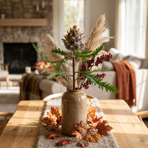Déco artichaut violet plante artificielle décoration automne Ø7.5cm H42cm | Floristik24.be
