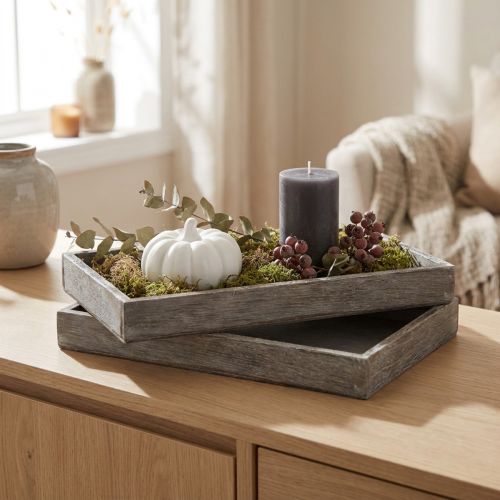 Plateau rectangulaire en bois,