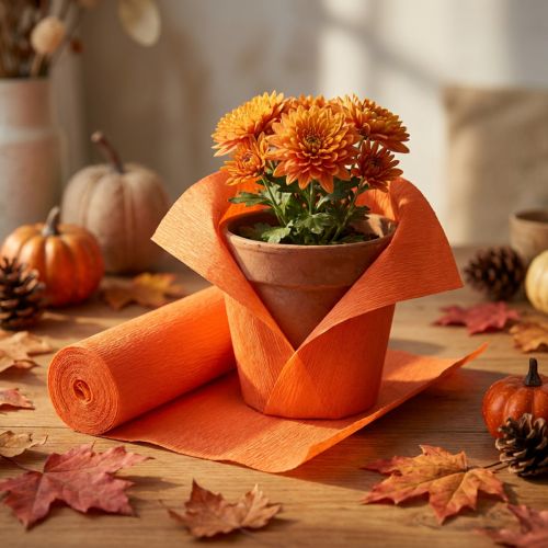 Papier crêpe fleuriste Orange
