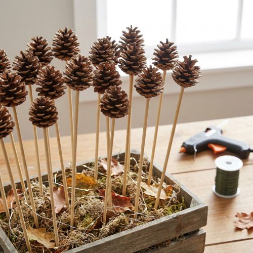 Piquets jardin et bricolage Tuteurs Bois Nature 40cm 200pcs | Floristik24.be
