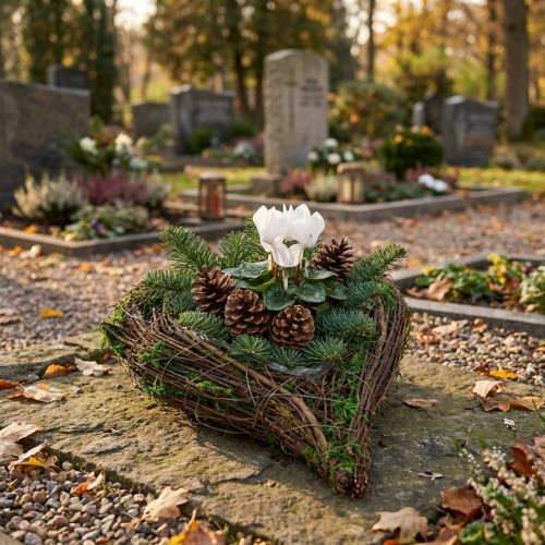 Jardinière Coeur Mousse de Vigne 21cm x 26cm H6cm | Floristik24.be