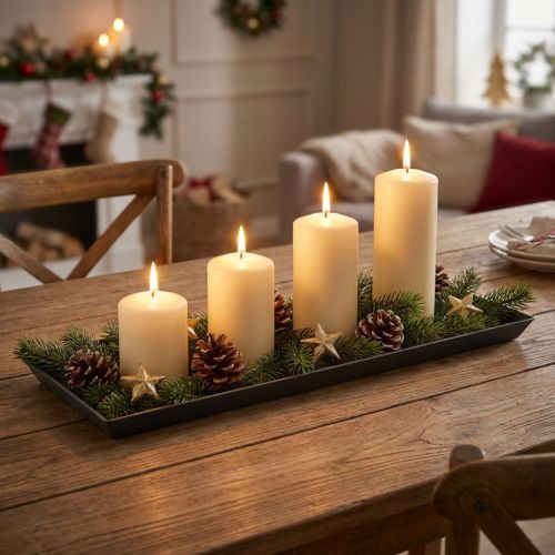 Plateau déco anthracite 43cm x 12cm | Floristik24.be