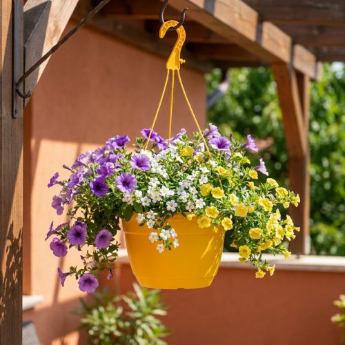 Article Panier suspendu 25cm jaune