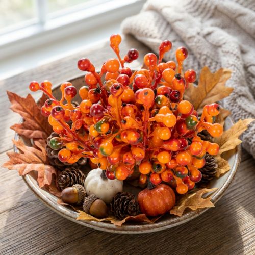 Grappe de baies orange, 20 cm de long | Floristik24.be