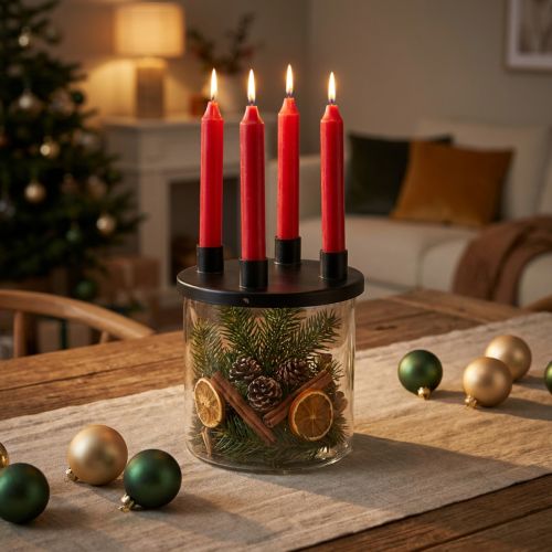 Bougeoir verre Bougeoir tige décoration verre H11cm Ø10cm | Floristik24.be