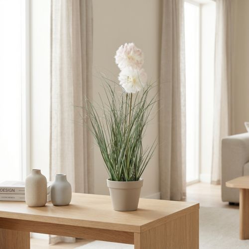 Plantes artificielles en pot barbe de chèvre plantes artificielles en pot 58cm | Floristik24.be