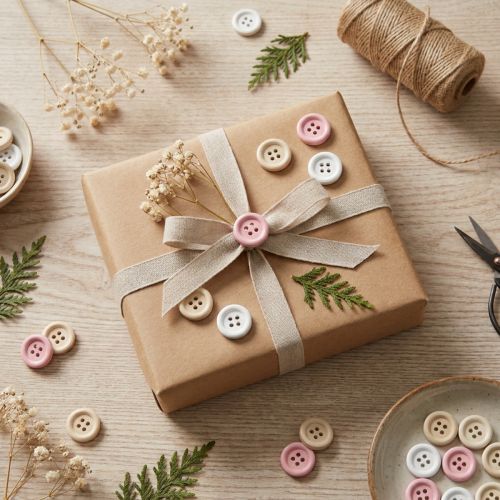 Boutons Décoratifs pour Bricolage Bois Ø2cm Crème Rose Blanc 210 Pcs | Floristik24.be