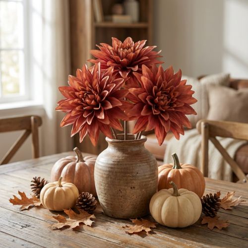 Dahlias artificiels fleurs