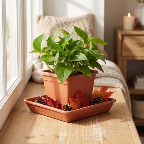 Dessous de verre Lara carré 29cm x 29cm terre cuite 1 pc | Floristik24.be