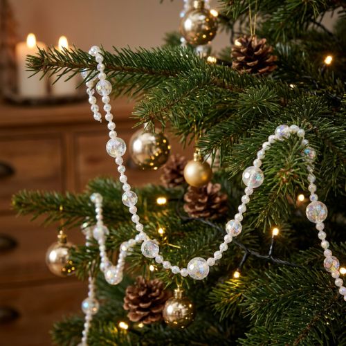 Guirlande de Perles Transparentes 2,7 m x2 | Floristik24.be