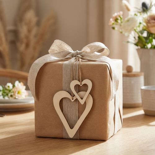 Coeurs en bois cintre décoratif coeur décoratif en bois naturel 6/8/10/12cm 16 pcs | Floristik24.be