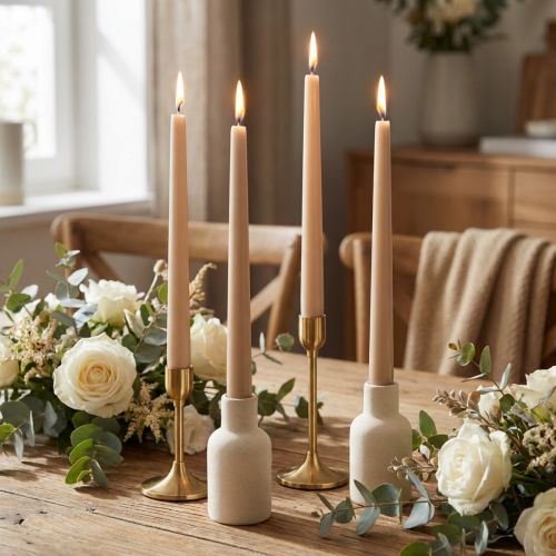 Bougies coniques Bougies Wenzel beige 250/23mm 12 pcs | Floristik24.be