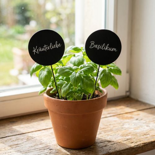 Piquets décoratifs en bois, ronds, noirs, Ø6 cm, L15 cm, lot de 12 - Décoration créative pour compositions florales et cadeaux | Floristik24.be