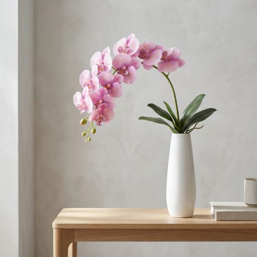 Orchidée Phalaenopsis artificielle 8 fleurs rose 104cm | Floristik24.be