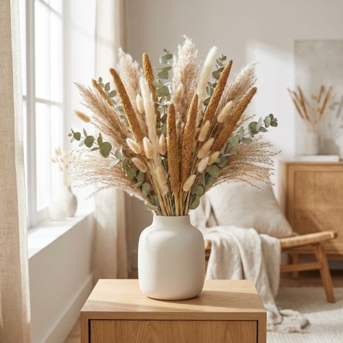 Décoration élégante en épis de millet pour les compositions florales | Floristik24.be