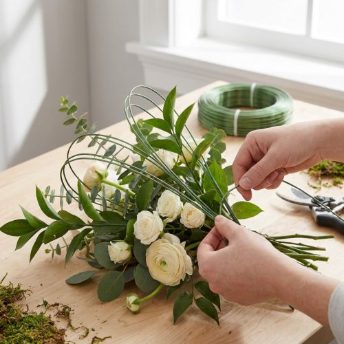 Article Fil d'aluminium vert Ø2 mm pour décoration artisanale, 500 g, 60 m