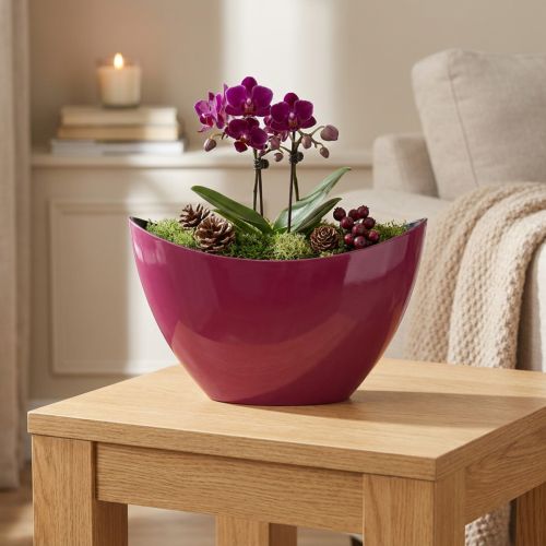 Bol décoratif bateau à plantes Berry 20×9cm H12cm | Floristik24.be