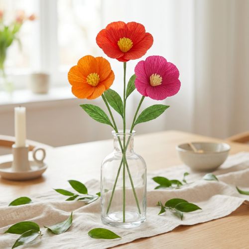 Papier crêpe fleuriste rose 50x250cm | Floristik24.be