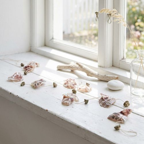 Guirlande de coquillages avec pierres nature 100cm | Floristik24.be
