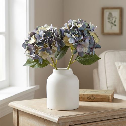 Fleurs artificielles en hortensia bleu grand Ø15cm L58cm 2pcs | Floristik24.be