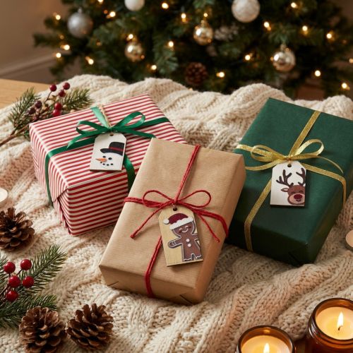 Article Étiquettes de Noël étiquettes cadeaux Noël 6cm 6pcs