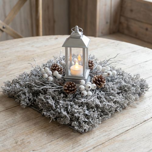 Mousse artificielle tapis de mousse réaliste mousse artificielle gris 25 × 25 cm | Floristik24.be