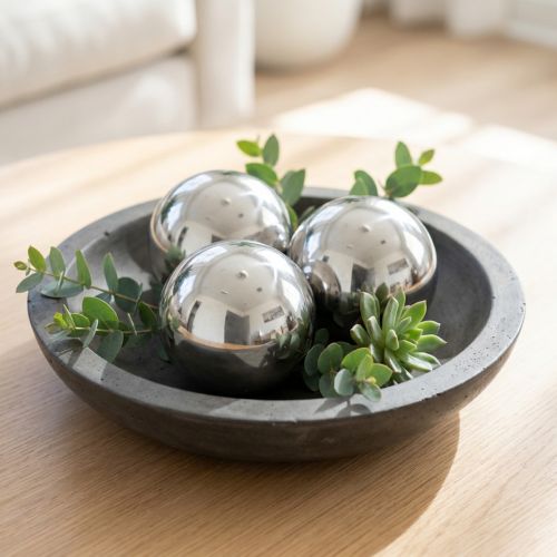 Boules en acier inoxydable pour décoration Ø6cm 10 pcs | Floristik24.be