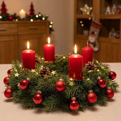 Mini boule de Noël rouge mat et brillant Ø2,5cm 22 pcs | Floristik24.be