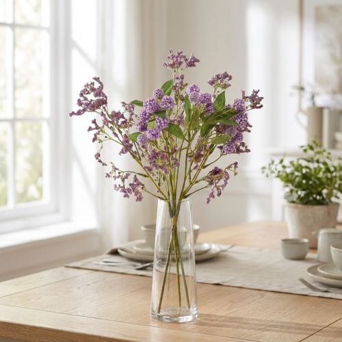 Bouquet de fleurs artificielles, fleurs en soie, violettes, décoratif, 51 cm | Floristik24.be