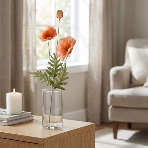 Fleurs artificielles fleurs en soie coquelicots décoration 75cm | Floristik24.be
