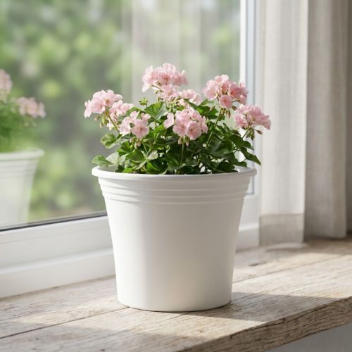 Pot plastique “Irys” blanc Ø25cm H21cm 1 pce | Floristik24.be