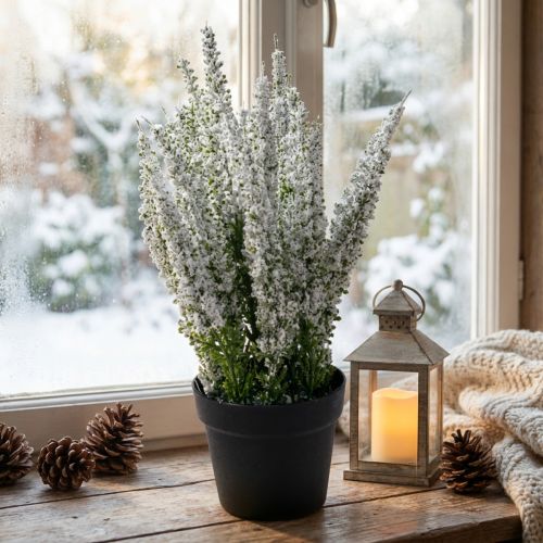 Erika blanc bruyère genêt bruyère plante artificielle H26cm | Floristik24.be