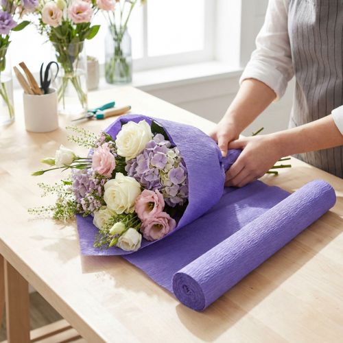 Papier crépon fleuriste violet