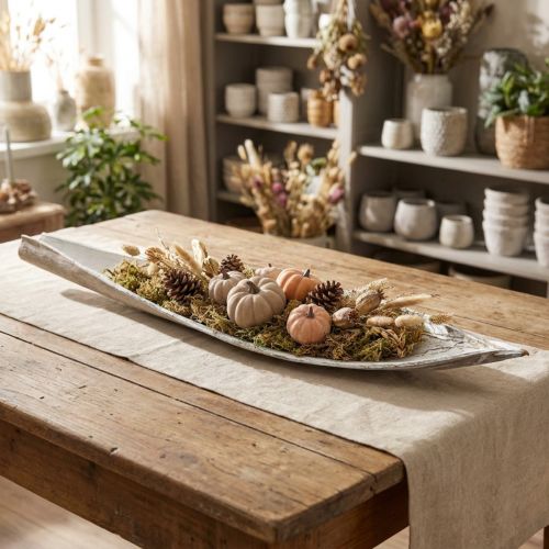 Coquille de noix de coco feuille de coco blanchie 60cm | Floristik24.be