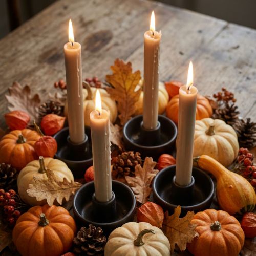 Bougies en bâton bougies marron bougie décoration automne Ø21/170mm 6 pcs | Floristik24.be