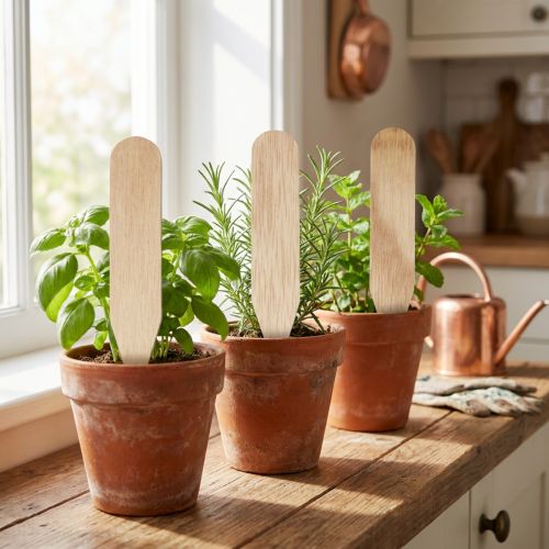 Piquets de jardin piquets de lit en bois pour herbes & Co 10cm 12pcs | Floristik24.be