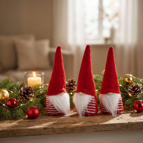 Déco elfe, décoration de Noël, Avent H17cm B6cm 3pcs | Floristik24.be