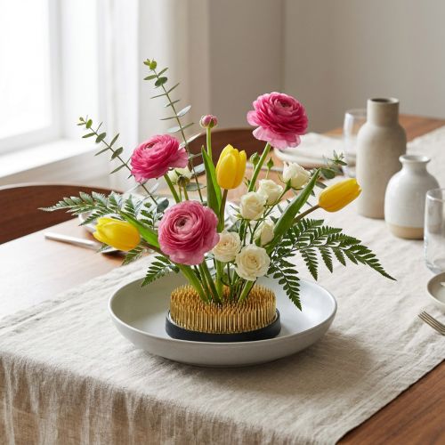 Pique-fleurs kenzan pour compositions florales Laiton Ø70mm | Floristik24.be