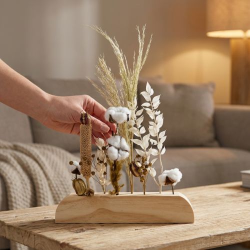 Barrette fleurs séchées Barrette fleurs séchées bois 25cm | Floristik24.be