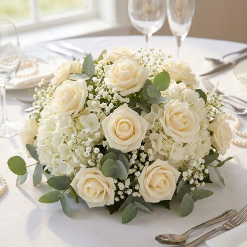 Mousse Rose Ø3,5cm Crème 48 pcs | Floristik24.be
