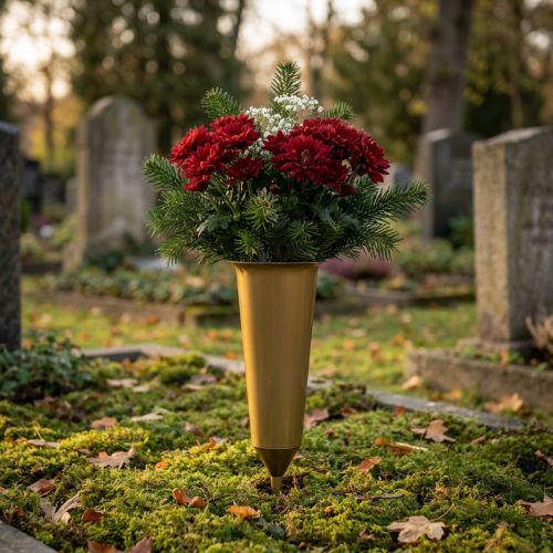 Vase funéraire or 33cm | Floristik24.be