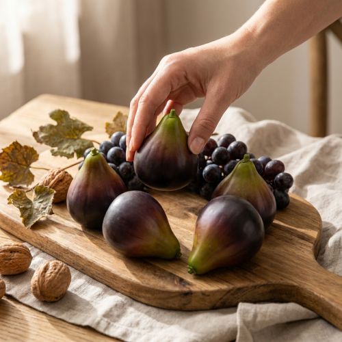 VIANA Figues décoratives 8 cm, lot de 6 - Fruits artificiels pour la décoration de table et les fêtes | Floristik24.be